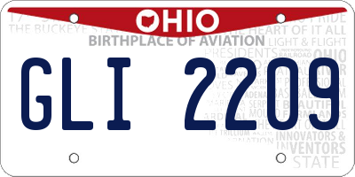 OH license plate GLI2209