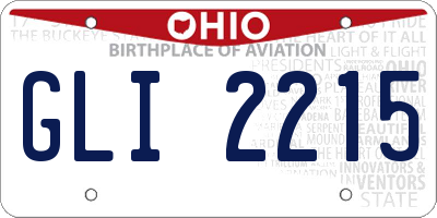 OH license plate GLI2215