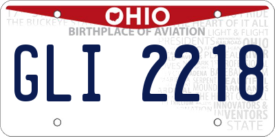OH license plate GLI2218