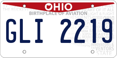 OH license plate GLI2219