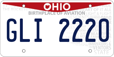OH license plate GLI2220
