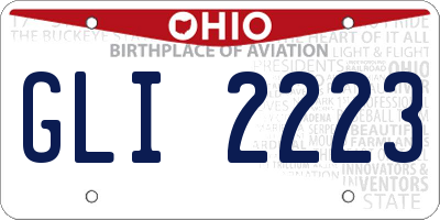 OH license plate GLI2223