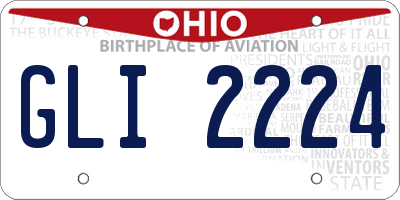 OH license plate GLI2224