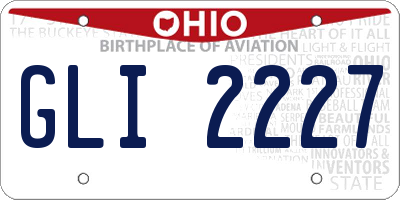 OH license plate GLI2227