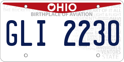 OH license plate GLI2230