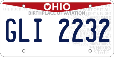 OH license plate GLI2232