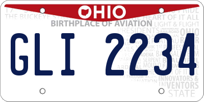 OH license plate GLI2234