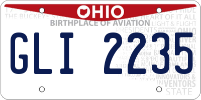OH license plate GLI2235