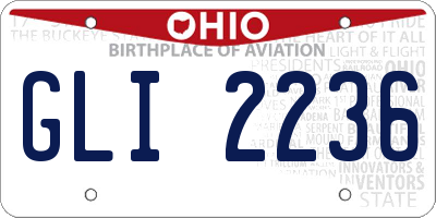 OH license plate GLI2236