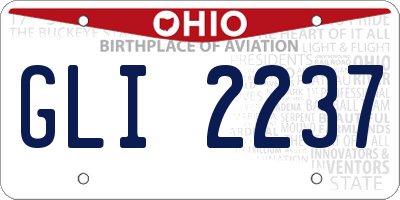 OH license plate GLI2237