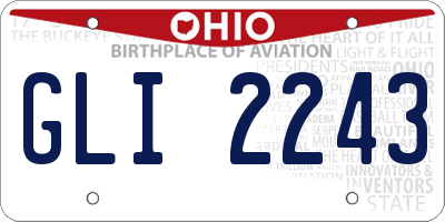 OH license plate GLI2243