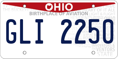OH license plate GLI2250