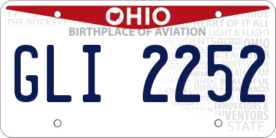 OH license plate GLI2252