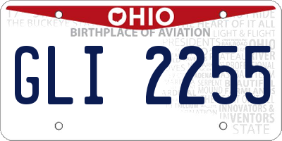 OH license plate GLI2255