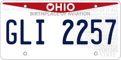 OH license plate GLI2257