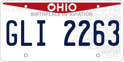 OH license plate GLI2263