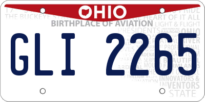 OH license plate GLI2265