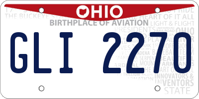 OH license plate GLI2270