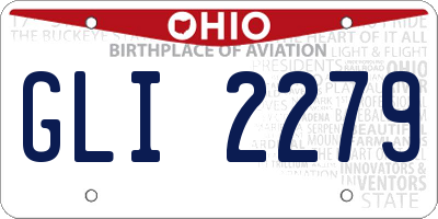 OH license plate GLI2279