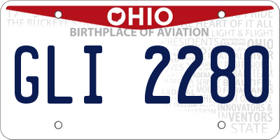 OH license plate GLI2280