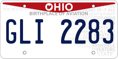 OH license plate GLI2283