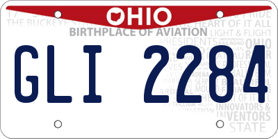 OH license plate GLI2284