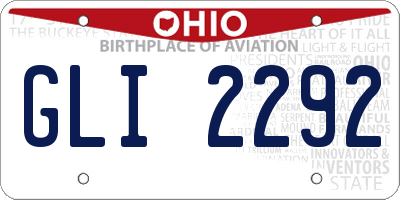 OH license plate GLI2292