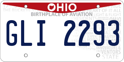 OH license plate GLI2293