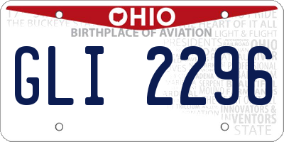 OH license plate GLI2296