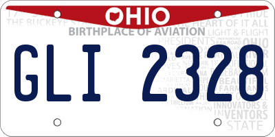 OH license plate GLI2328