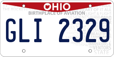 OH license plate GLI2329