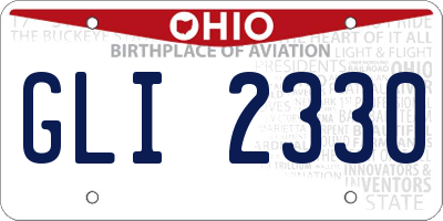 OH license plate GLI2330