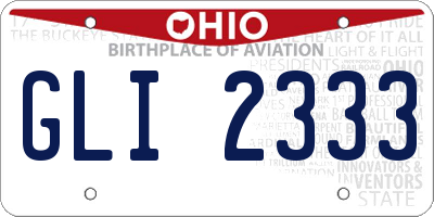 OH license plate GLI2333