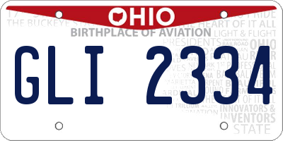 OH license plate GLI2334
