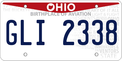 OH license plate GLI2338