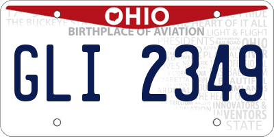 OH license plate GLI2349
