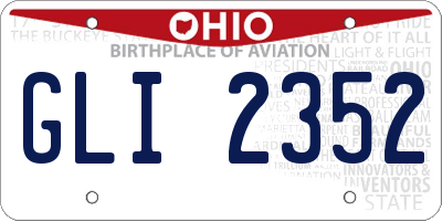 OH license plate GLI2352