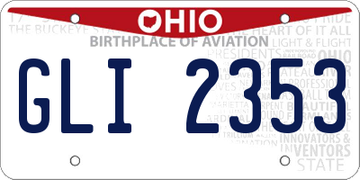 OH license plate GLI2353
