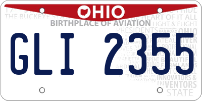 OH license plate GLI2355