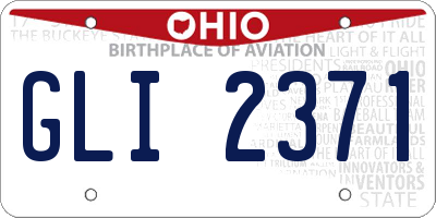 OH license plate GLI2371