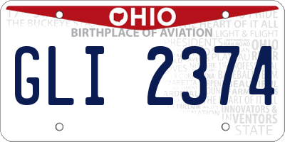OH license plate GLI2374