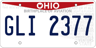 OH license plate GLI2377