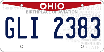 OH license plate GLI2383