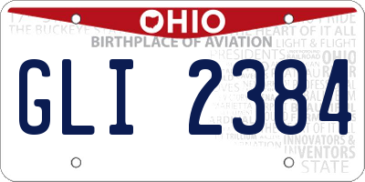 OH license plate GLI2384