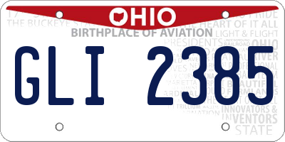 OH license plate GLI2385