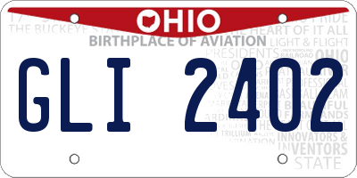 OH license plate GLI2402