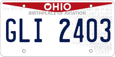 OH license plate GLI2403