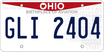OH license plate GLI2404