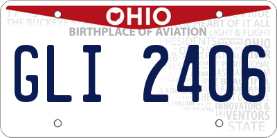 OH license plate GLI2406