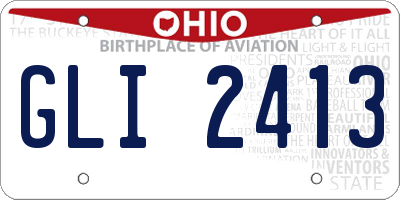 OH license plate GLI2413